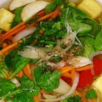 Pho Veggie – Pho Chay · Vegetarian. Vegetable broth with all vegetable and tofu.