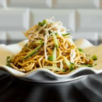 Cold Noodle With Shredded Chicken · Comes with spicy sauce. medium spicy.