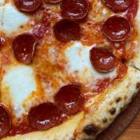 Pepperoni Pizza · Pepperoni, tomato sauce, mozzarella, and provolone.