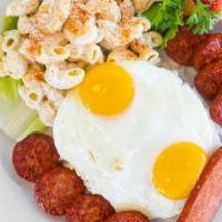 Hawaiian Breakfast · Portuguese sausage & fried spam (1).