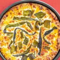 Green Chile Pie · If you love green chiles!!!
Our creamy Queso sauce topped with Mexican cheeses, roasted gree...