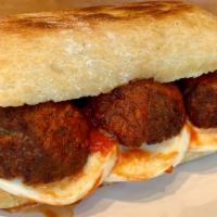 Meatball Sandwich · Meatball, fresh mozzarella, tomato sauce.