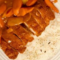Chicken/Pork Carrot Curry · ***Choose Chicken or Pork Tonkatsu. 
Chicken or Pork Tonkatsu, Carrot (Steamed), Rice, Sesam...
