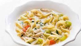Vegetable Noodle Soup · Mixed vegetable soup with grounded carrot, tomato, onion, garlic, spinach, zucchini with noo...