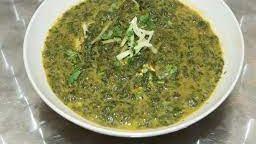 Saag Soup · Fresh spinach soup made with onion and touch of tomato.
