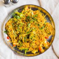 Vegetable Chow Chow · Special noodles cooked with cabbage, mushroom, green peas, bell pepper, onion, cilantro, bro...