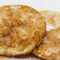 Cinnamon Scones · Scones Sprinkled with Sugar & Cinnamon and Drizzled Icing over the top