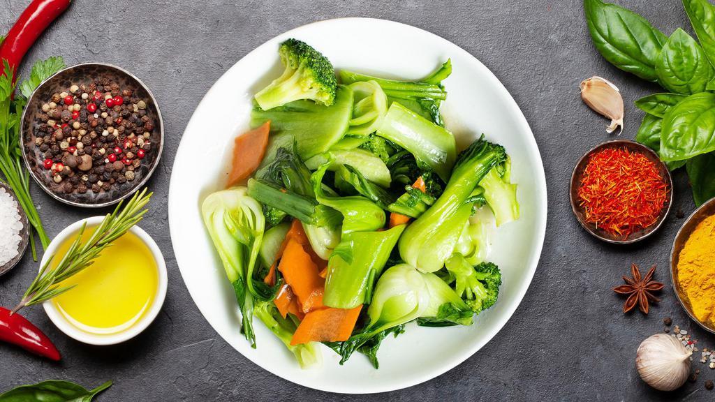 Steamed Veggies · Get a side of steamed rice.