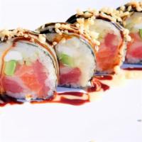 Samurai · In: tuna, salmon, white fish, cream cheese, cucumber, avocado, with sweet, special sauce, cr...