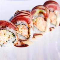 Playboy · In: crab meat, cucumber.
Out: tuna, avocado with special sauce, sweet.
These items may be se...