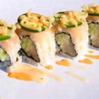 Sea Monster · In: yellowtail, cucumber.
Out: yellowtail, jalapeño, with spicy mayo, special sauce, crunch....