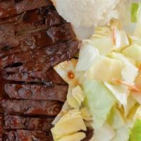 Beef Teriyaki · Hand-trimmed lean marinated beef, grilled and served with our house-made teriyaki sauce. Ser...