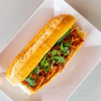 #7. Tofu Sandwich (Banh Mi Dau Hu) · Cucumber, cilantro, pickled carrots, daikon and jalapenos.