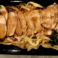 Chicken Teriyaki · white meat chicken, onion, veggies, rice