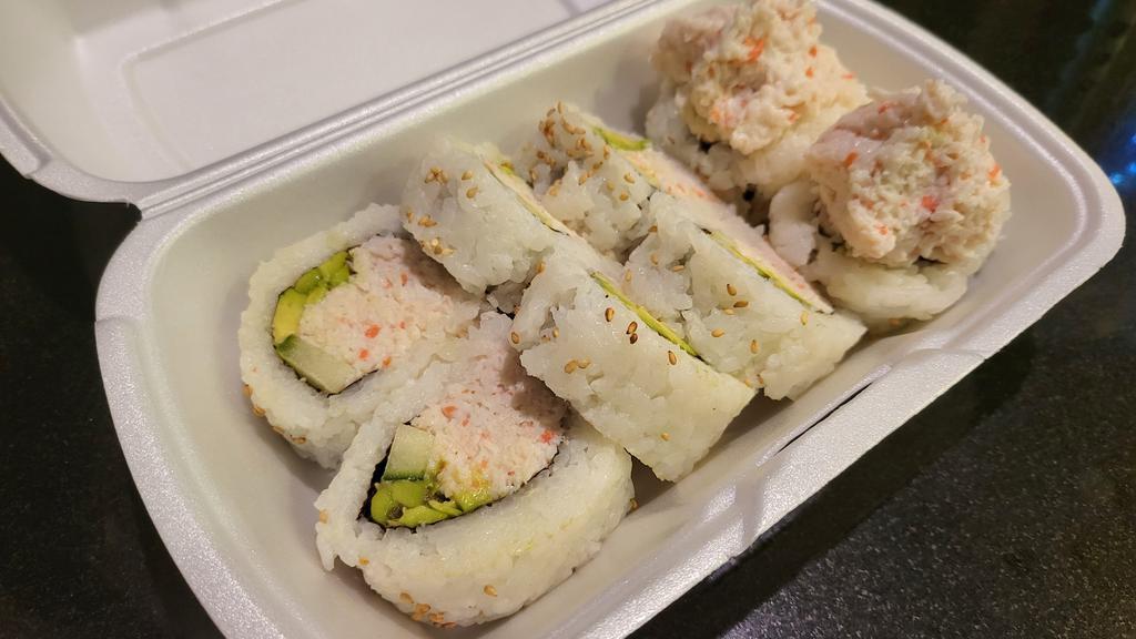 California Roll · crab meat, cucumber and avocado