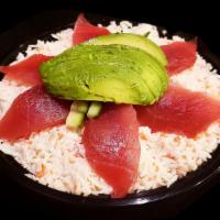 Hawaiian Bowl · Tuna, crab meat, cucumber and avocado over rice.