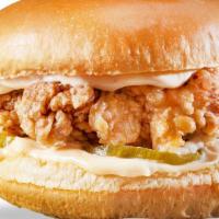 Better Than Something... Burger (T) · Our original Better Than Sex chicken burger. (Gluten free bun +$2.00)