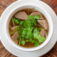 Cup Of Pho Broth - Beef (Gf) · Grandma's beef broth with beef meatballs, onions, and cilantro.