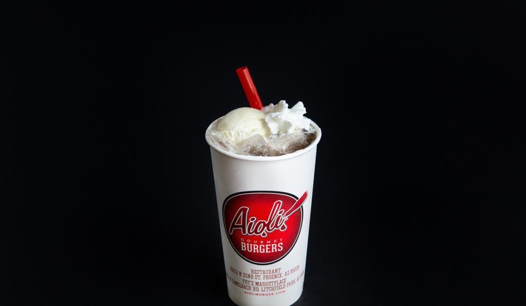 Rootbeer Float
 · root beer // vanilla bean ice cream // whipped cream