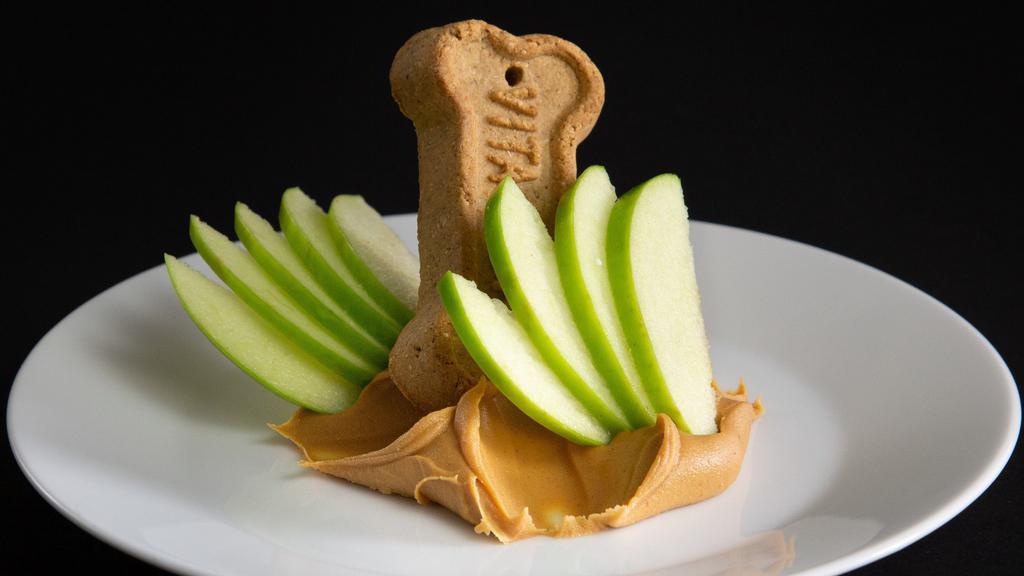 Bow Wow Trio
 · dog biscuits // peanut butter // apple slices