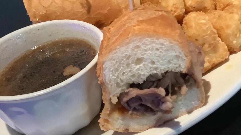 French Dip · Sliced beef on a fresh roll and served with au jus.