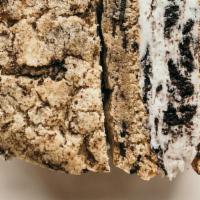 Oreo Avalanche · Homemade oreo buttercream frosted between two of mary's famous oreo cookies.