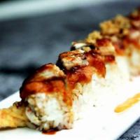 Super Dragon Roll · Spicy. In: crabmeat, avocado, shrimp tempura / out: spicy tuna, eel, eel sauce, spicy mayo, ...