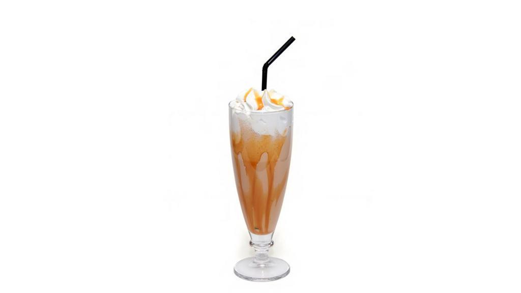 Caramel Smoothie · Decadent caramel smoothie with milk.