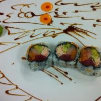Manhattan Roll · yellowtail, tuna, crabmeat, salmon, avocado and cucumber.

*Consuming raw or undercooked mea...