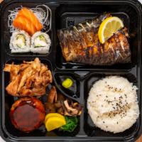 Bt-3. Broiled Mackerel (Saba) Bento · Consuming raw or undercooked seafood or shellfish may increase your risk of food borne illne...