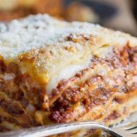 Benaroya Bolognese Bechamel Lasagna · Homemade Fresh Pasta Sheets, Organic Beef, San Marzano Tomato Sauce, Mirepoix, Wine reductio...