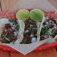 Street Birria Tacos · 4 street tacos, birria, onion, cilantro