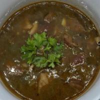 Chicken & Andouille Sausage Gumbo · Gumbo made from scratch with chicken, andouille sausage in a dark roux with fresh onions and...