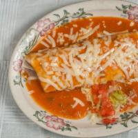 Burrito · Large flour tortilla, filled with your choice of chicken, ground beef, 