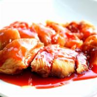 Sweet & Sour Chicken · Breaded chicken tenderloins with sweet & sour sauce on the side