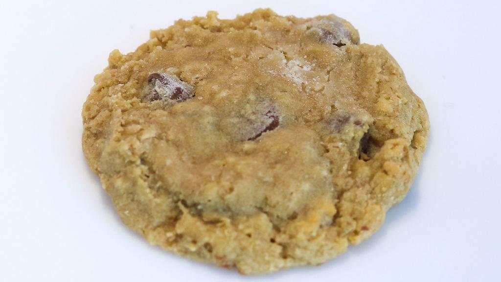 Oatmeal Chocolate Chip · Soft butter cookie filled with oatmeal and chocolate chips. This is our breakfast cookie.