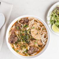 Bun Bo Hue - Spicy Beef Noodle - Available To 10Pm · Spicy beef noodle soup w/ beef shank, back ribs and pork ball