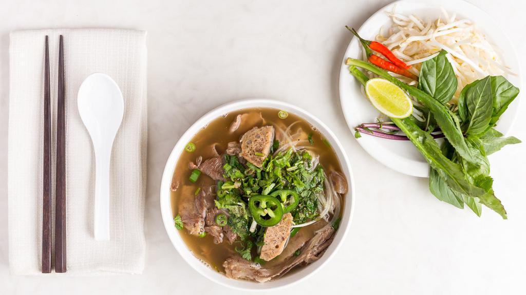 Pho Your Way · Choose as many items as you want
Choices are steak, brisket, meatball, tendon. Tofu & Vegetable