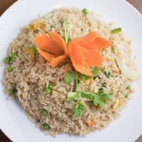 Classic Fried Rice · Fried rice with your choice of chicken, pork, tofu, beef or shrimp, eggs, tomatoes, onions, ...