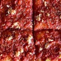 Gluten Free Marinara (Dd) · Detroit sauce, garlic, oregano, and olive oil. NO CHEESE ON THIS PIZZA. Note: All added topp...