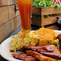 Bbq Platter · Served with  choice of two sides and one BBQ meat.