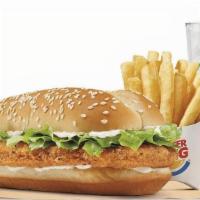 Original Chicken Combo · Our Original Chicken Sandwich is a lightly breaded chicken fillet topped with a simple combi...