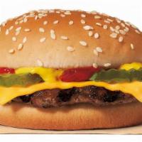 Cheeseburger · You can’t go wrong with our cheeseburger, a signature flame-grilled. beef patty topped with ...