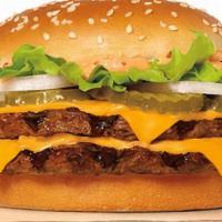 Big King Xl · Our Big King XL features two flame-grilled Whopper beef patties (a little over a 1/2 lb of b...