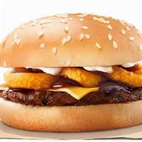 Rodeo Cheeseburger · Our new Rodeo Cheeseburger features a savory flame-grilled beef patty topped with sweet and ...