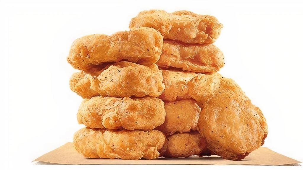 10Pc Chicken Nuggets · Made with white meat, our bite-sized Chicken Nuggets are tender and juicy on the inside and crispy on the outside. Coated in a homestyle seasoned breading, they are perfect for dipping in any of our delicious dipping sauces.