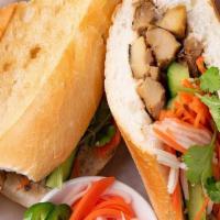 Saigon Sandwich · Gluten free, vegetarian. Saigon Vietnamese Baguette, Pate, Mayo, Cucumber, Pickled Carrots a...