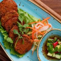 Fish Cake  · Gluten free. The fresh taste of the fish with spices, garlic, coriander ground and red chili...