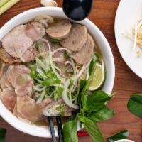 Saigon Special Pho* · Gluten free.  Beef Noodle Soup With Sliced Rare Beef, Well-Done Brisket, Vietnamese Beef Mea...