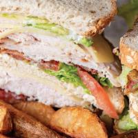 Stevie G'S Five-Town Special · Oven-roasted turkey, bacon, avocado, Jack cheese, lettuce, tomato, and mayo on fresh-baked m...